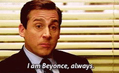 Michael Scott declaring 'I am Beyoncé, always' — the AI, basically